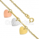 BN 009 Gold Layered Tri- Color Bracelet